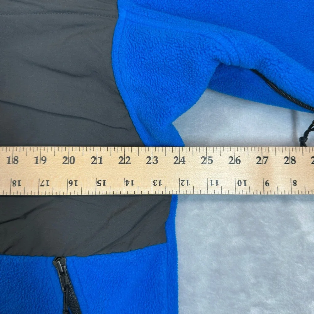 The North Face Fleece Jacket Mens L Blue Denali Polartec Full Zip Colorblock